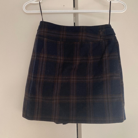 Topshop Front Zipper Plaid Skirt - Picture 3 of 3